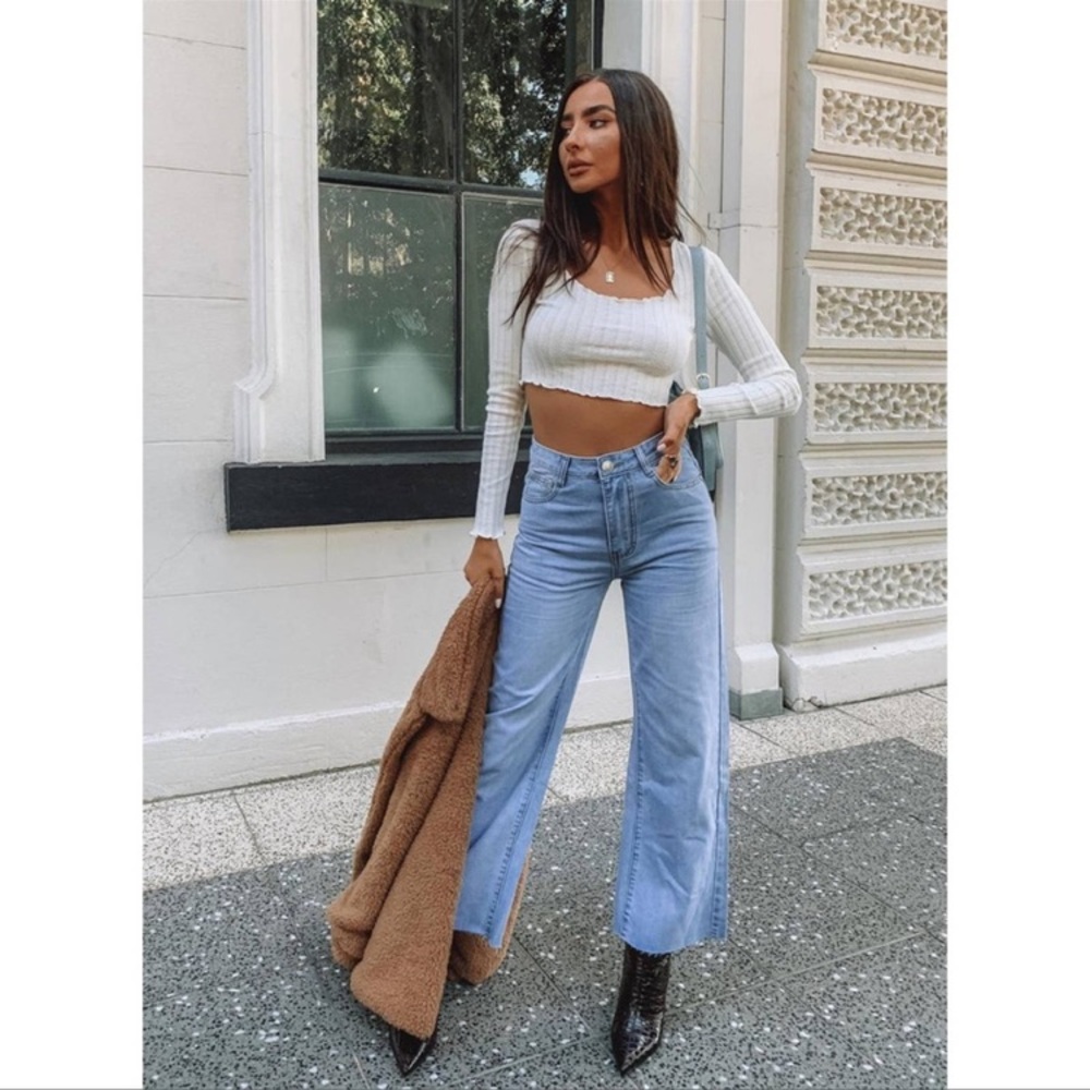 PRINCESS POLLY XX CECE HAMMER WIDE-LEG JEAN